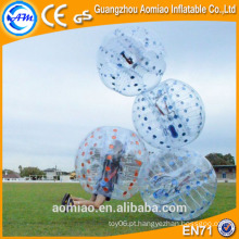 Gigante bola de amortecimento barriga inflável bola de bolha de futebol humano inflável